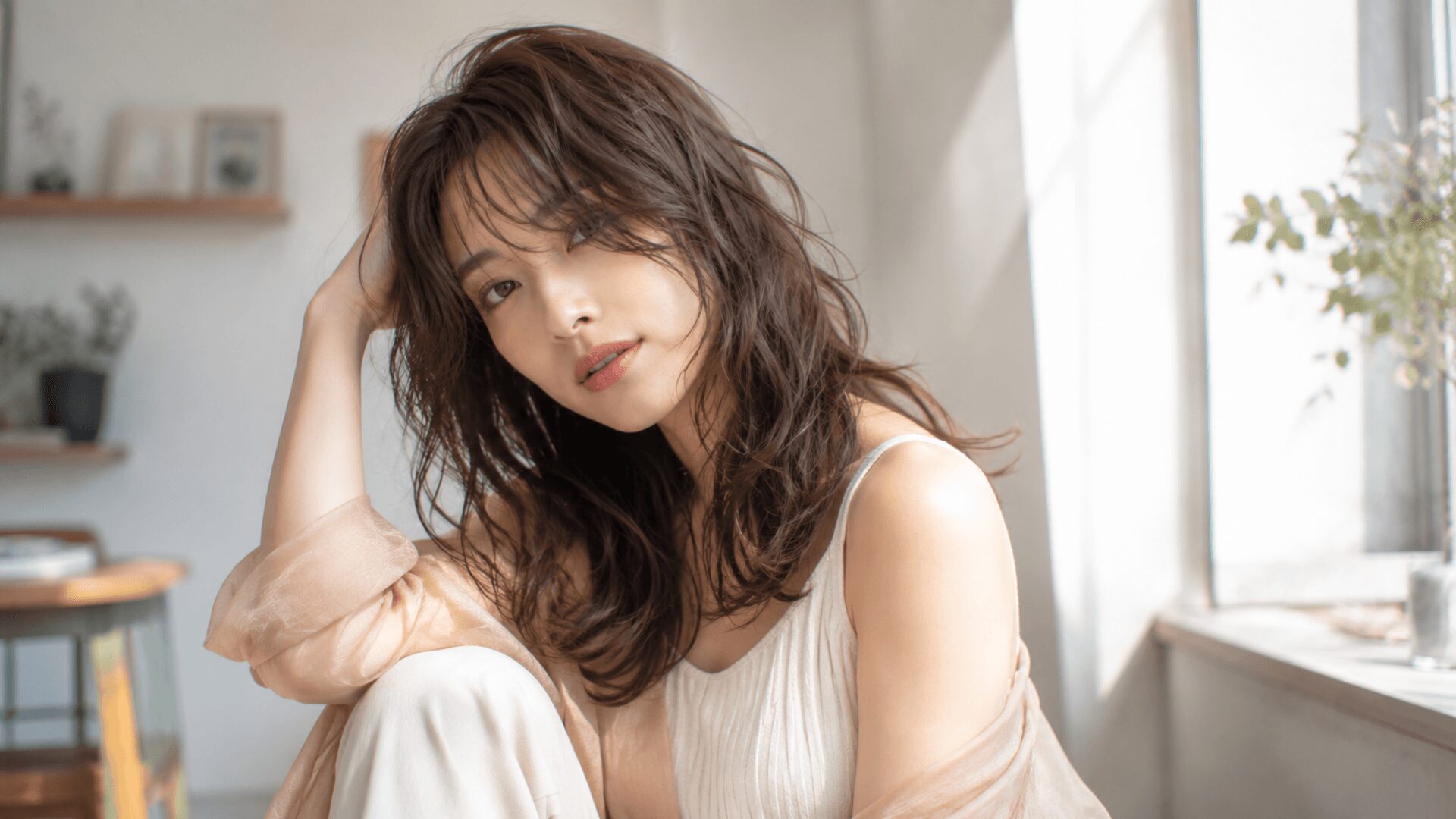 有田美容室abili（アビリー）のパーマスタイル。自然な動きとふんわり感のある女性ヘア